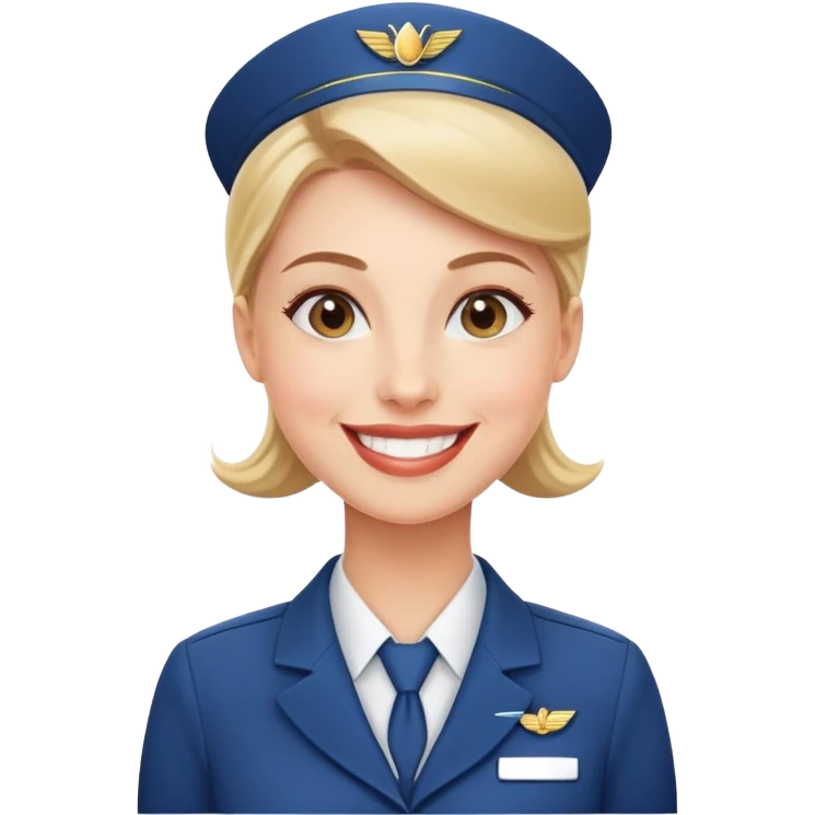 happy flight attendant emoji