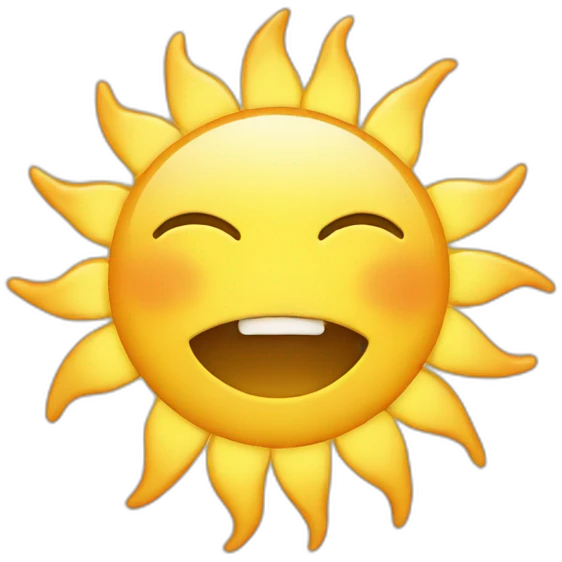sun without smile emoji