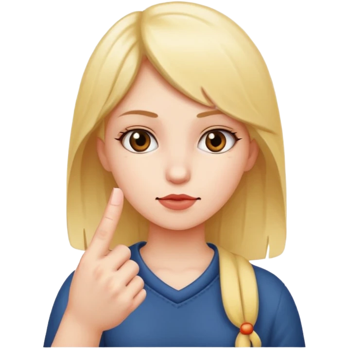 Middle finger with a girl emoji
