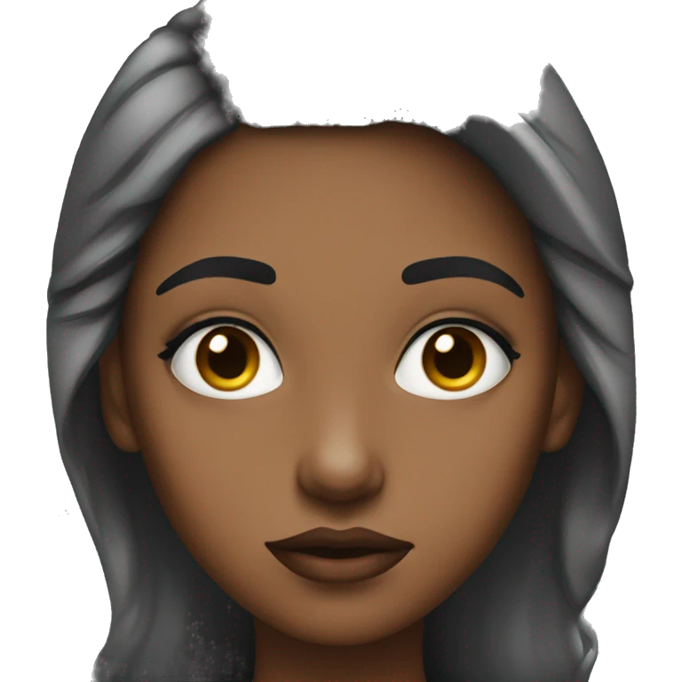 girl with make up staring out emoji