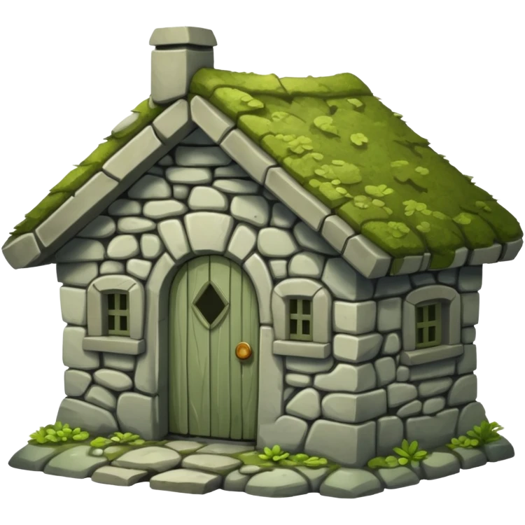 stone hut emoji