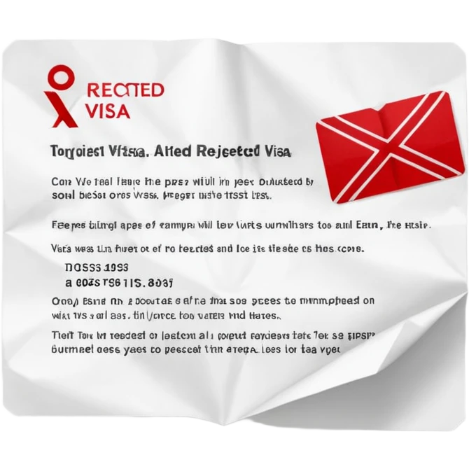visa de turista denegada con una x emoji