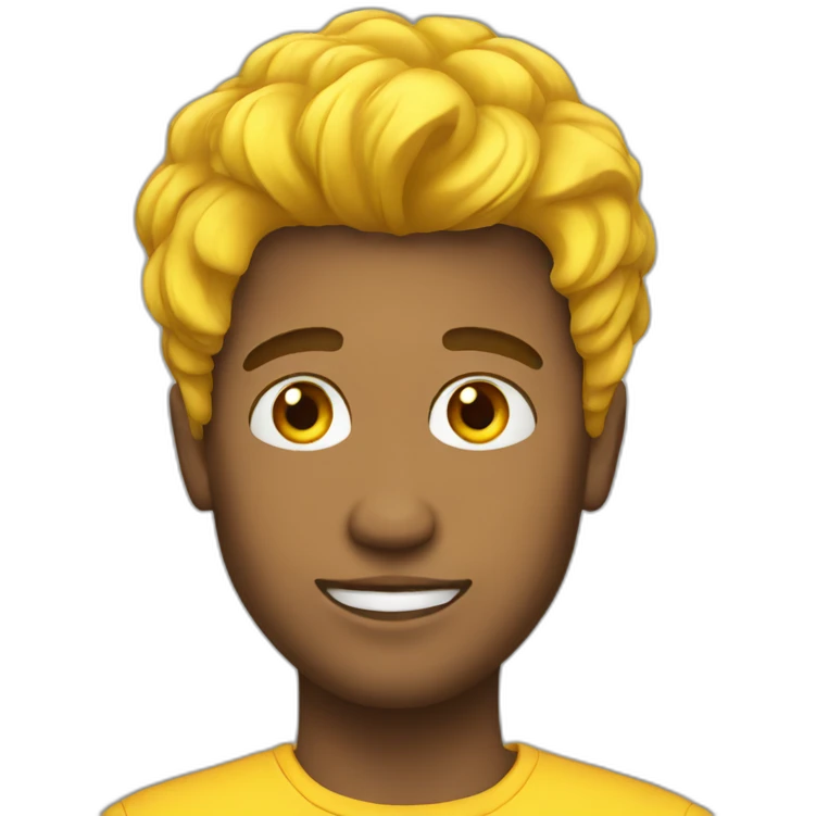Men hair yellow emoji