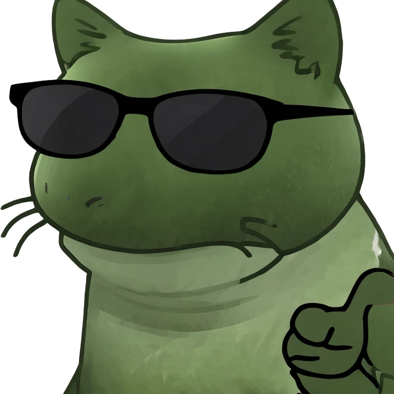 Cat with sunglasses emoji