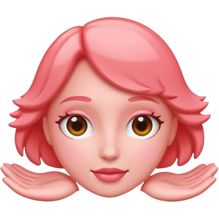 thank you in coral pink emoji