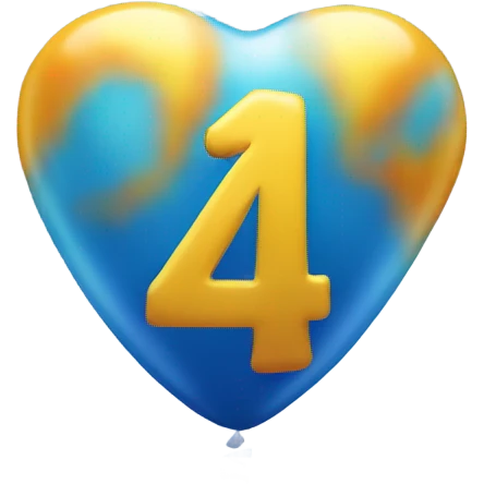 A ballon in the shape of 43 emoji