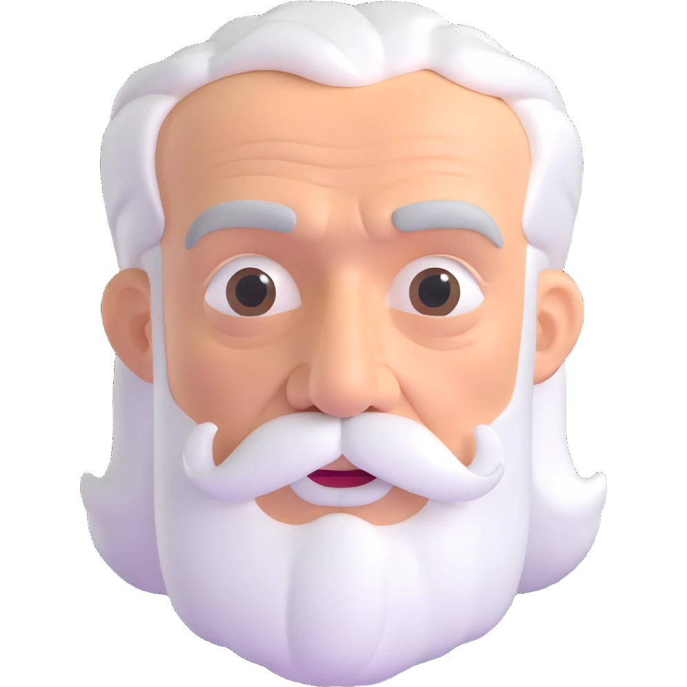 elderly man, 60 years old, white hair, mustache emoji