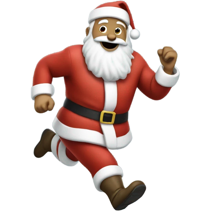 Santa running emoji
