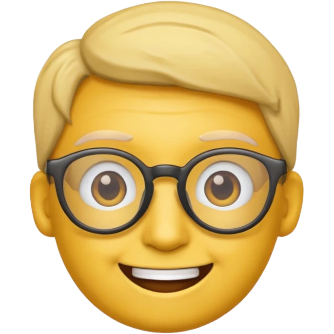 An emoji head with glasses based on the provided photo, variation 7. emoji