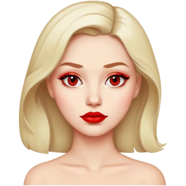Side eye with lipstick emoji