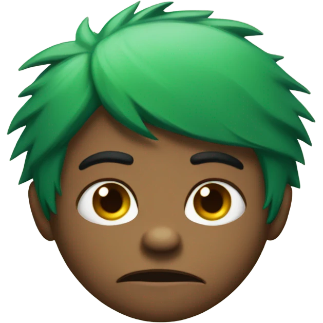 angry bear with green hair now emoji