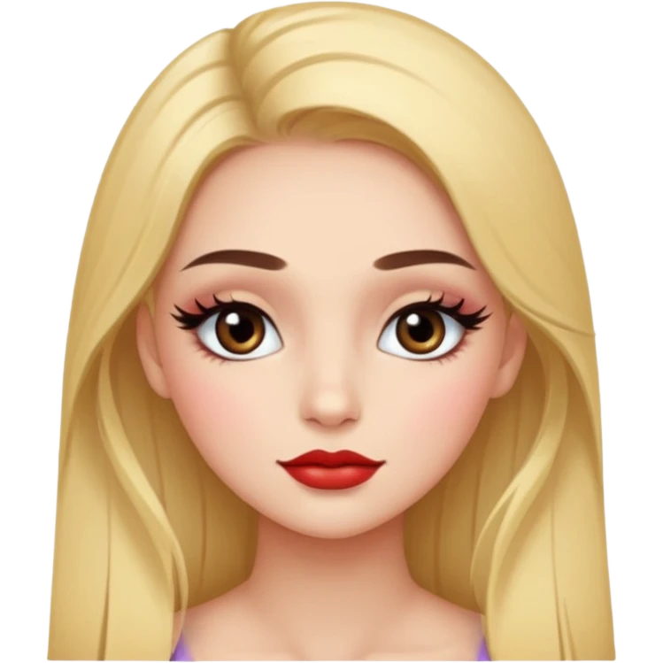 девочка с красивым макияжем , реснички, и на её щеке должно быть написано «бевикс я тебя люблю» emoji