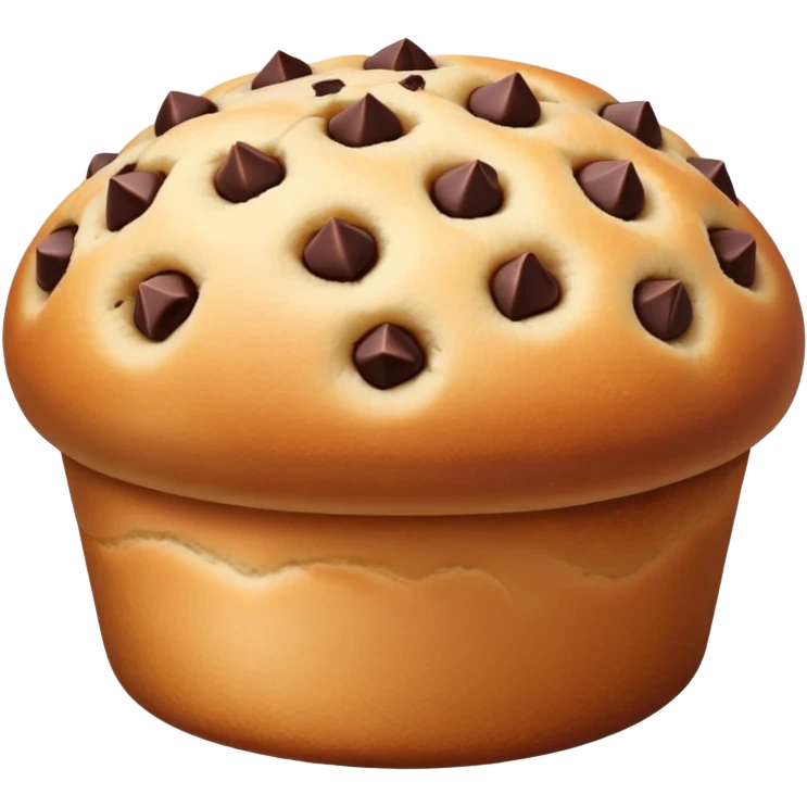 Chocolate chip bun bread emoji