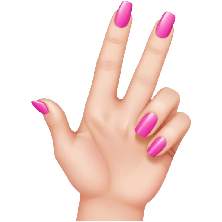 Une main avec un doigt qui pointe vers la droite pour monter quelque chose qui porte du vernis rose  emoji
