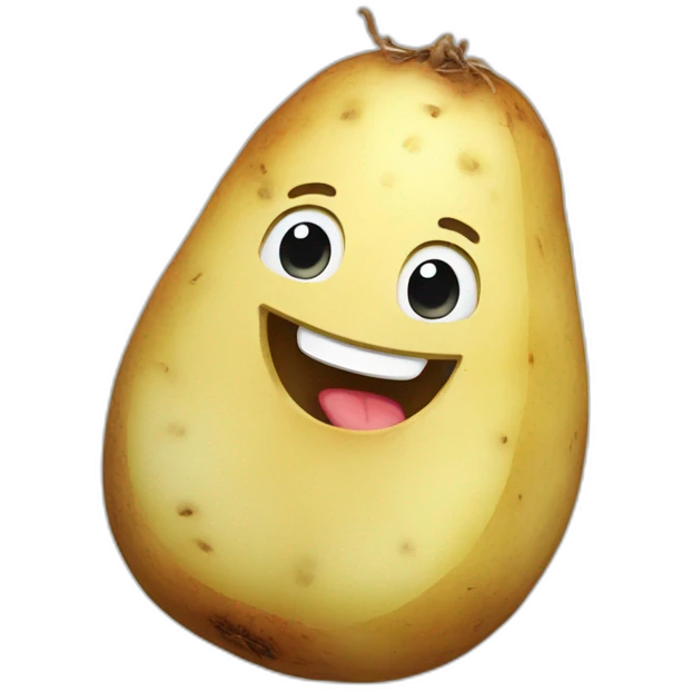 Happy potato emoji
