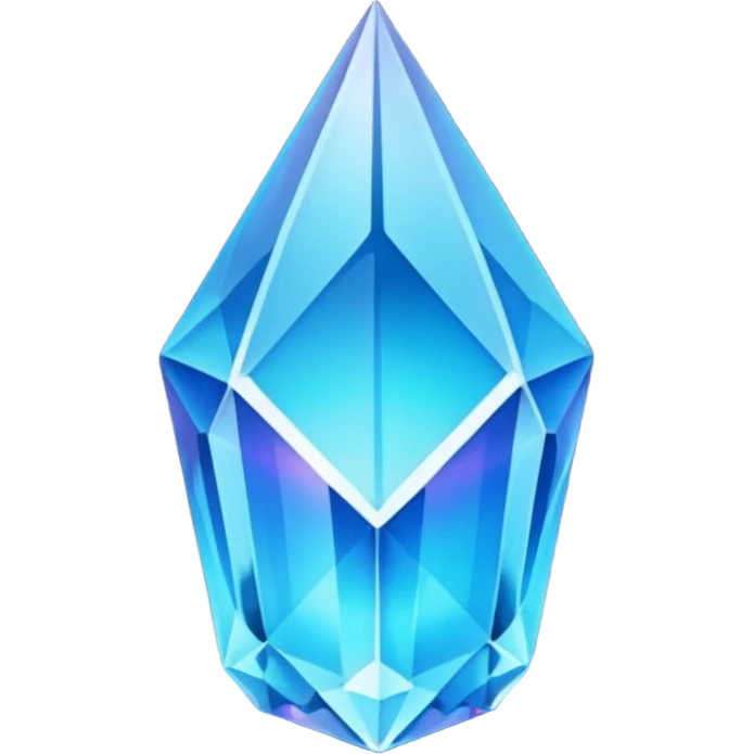 Long Blue glowing crystal emoji