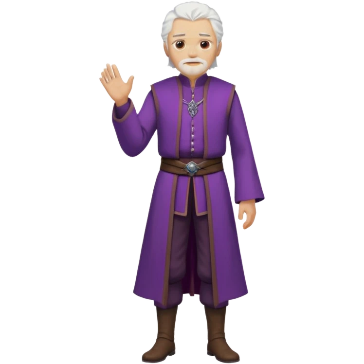 a white haired old man with purple eyes standing, full body, in Targaryen themed clothes, clothes aren't purple  emoji