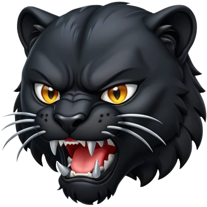 angry panther animal emoji