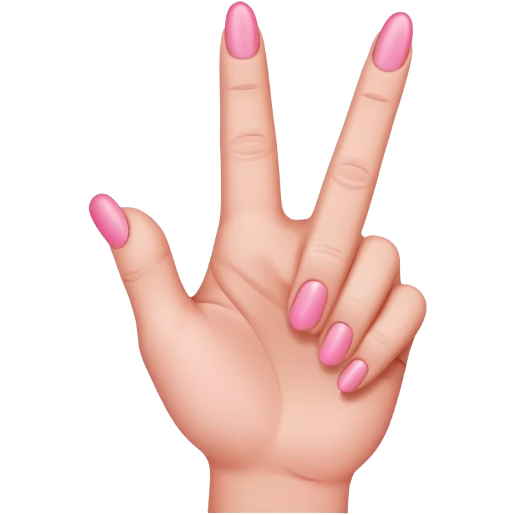 Pink middle finger emoji