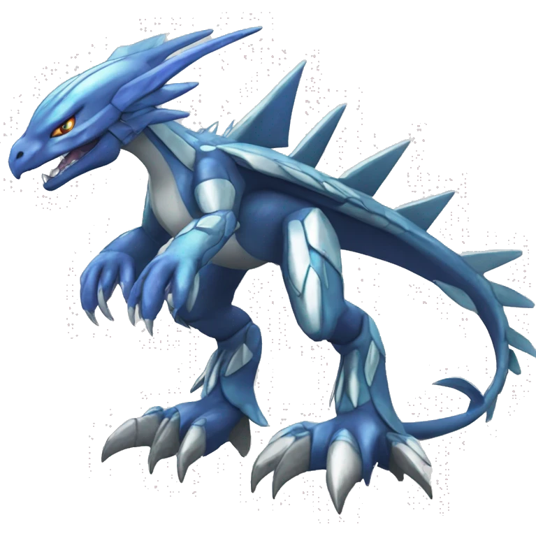  cool edgy shiny colorful Digimon-Dialga-Reptile full body emoji