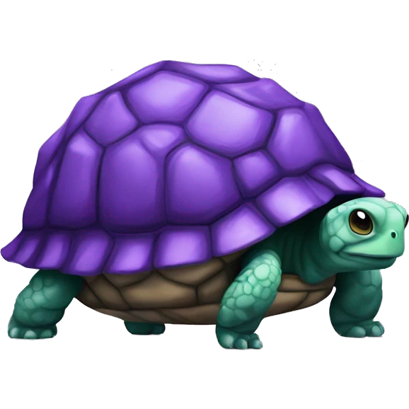 A fat  purple turtoise emoji