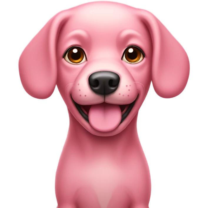 Pink dog emoji