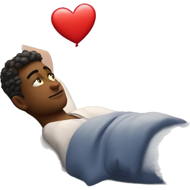 An emoji Daydreaming about love emoji