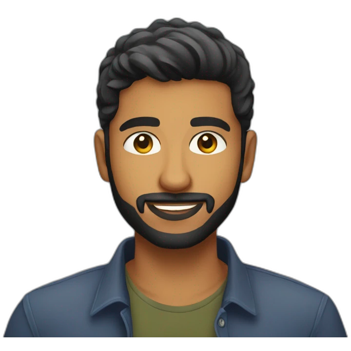 sri lankan 25 year old handsome and stylish guy with a beard emoji