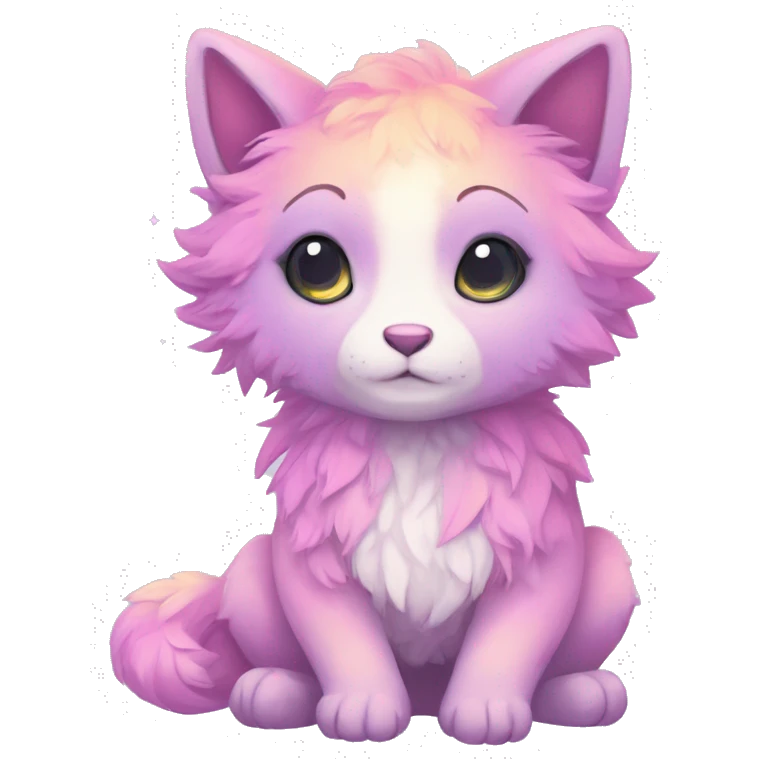 Kawaii bright fantasy ethereal anthro fursona animal emoji
