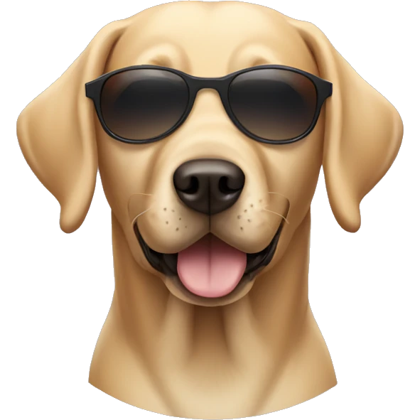 A Labrador dog wearing sunglasses  emoji