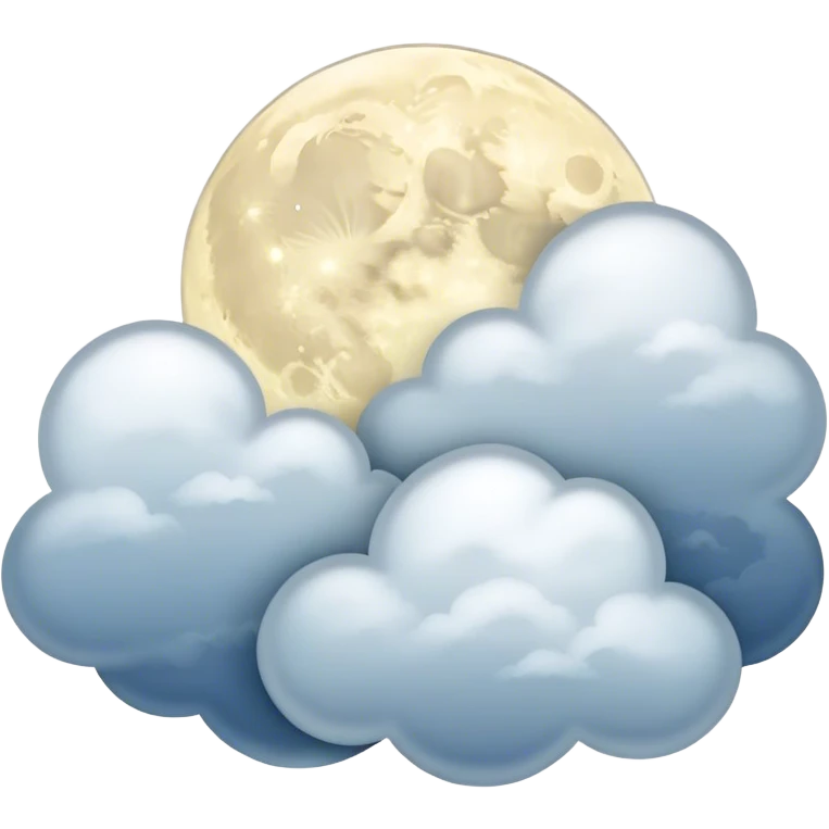 Moonlight with clouds emoji