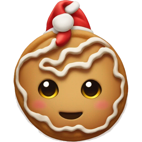 Cute christmas cookie emoji
