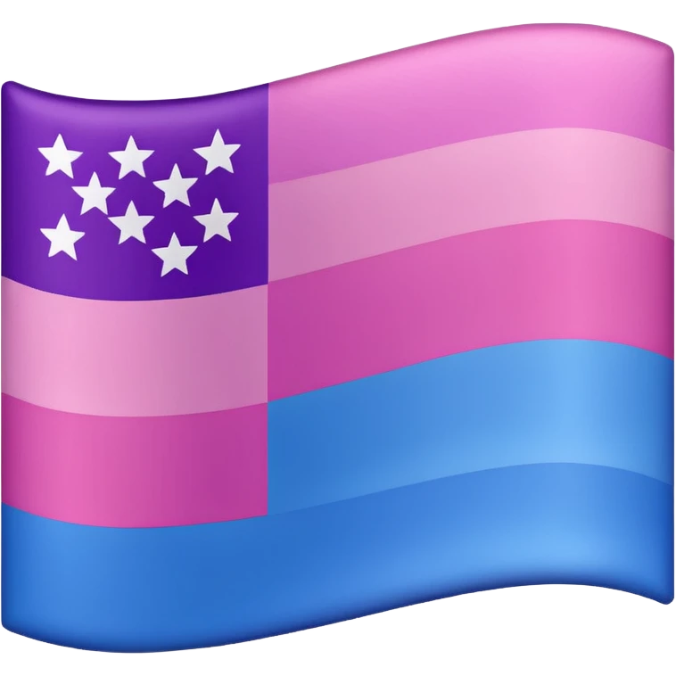 Flag with pink on top purple in middle and blue on bottom emoji