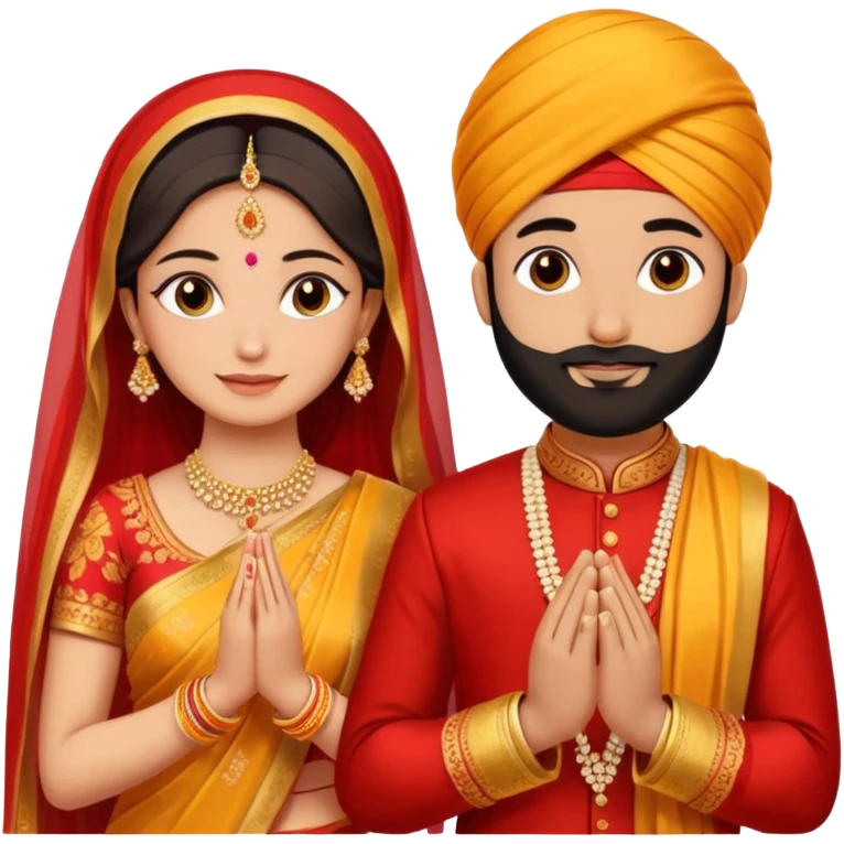Two hands in a engagement..One hand of groom and one hand of bride. Bride dress - red/yellow saree. groom- light orange punjabi emoji