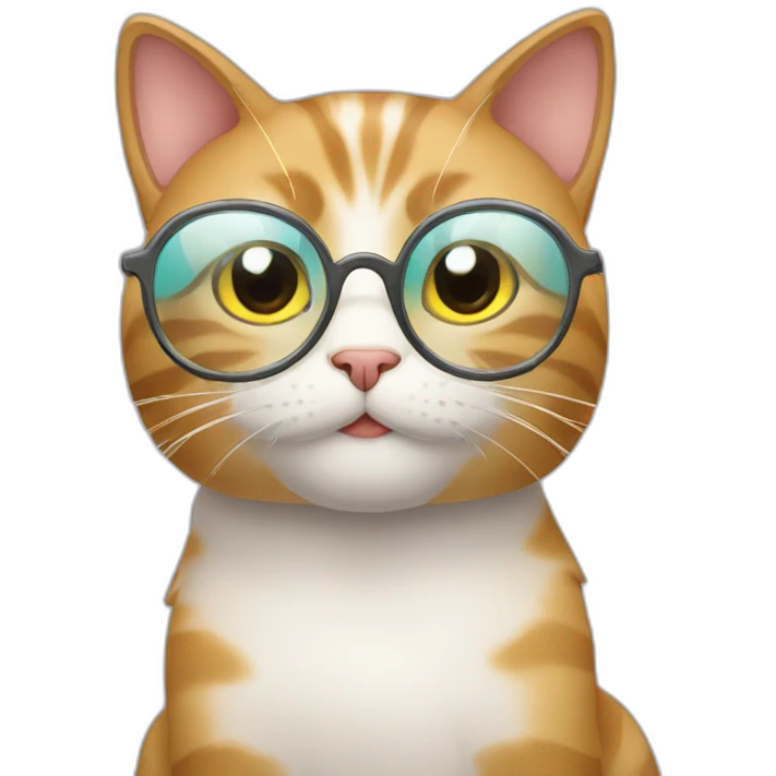 cat with glass emoji