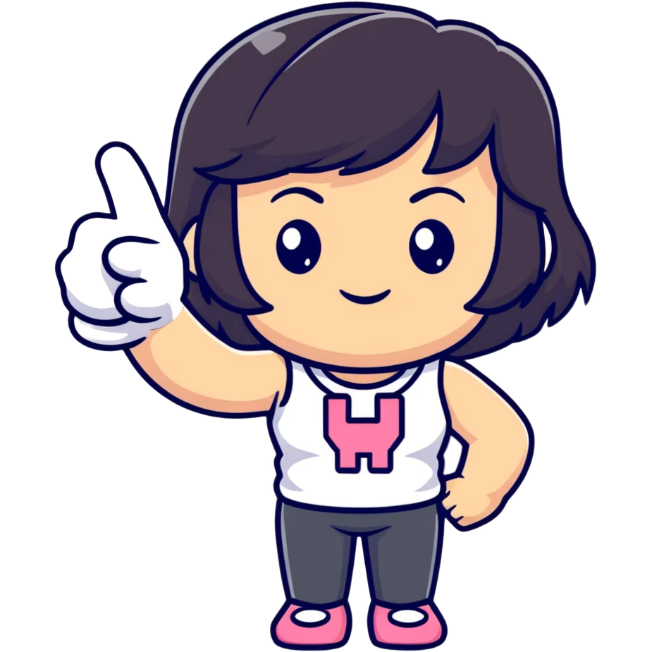 Chunky American girl dark hair middle finger  emoji