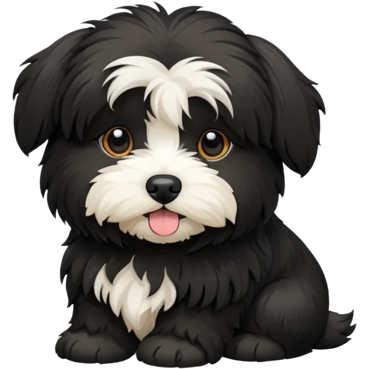 All black fur havanese emoji
