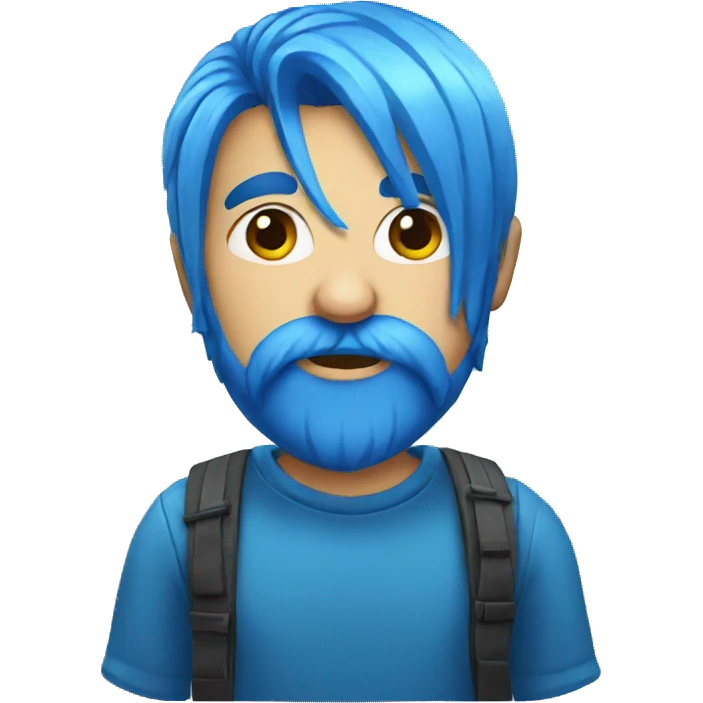 blue hair emoji