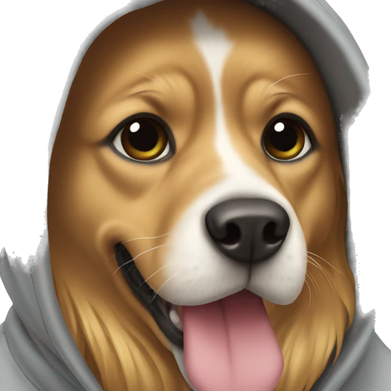 Dog with hoodie emoji
