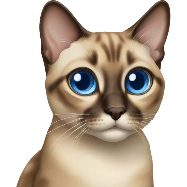 torbie siamese cat blue eyes emoji