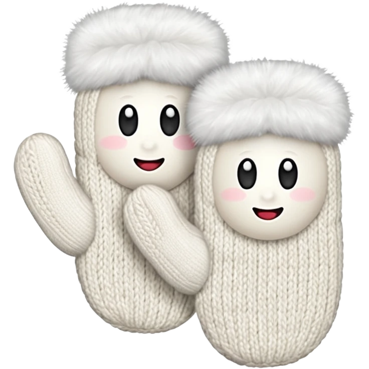 A white mittens emoji