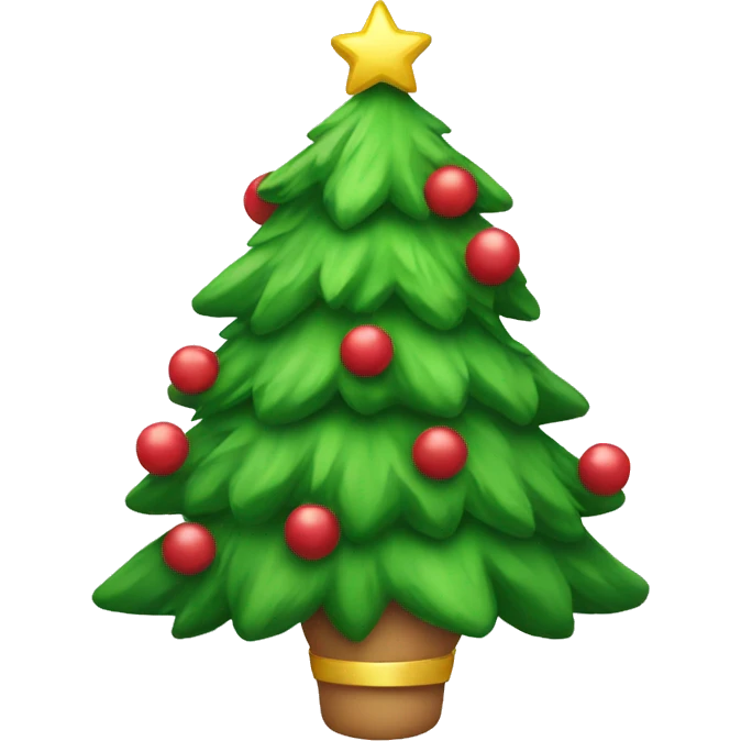christmas tree with a bow emoji