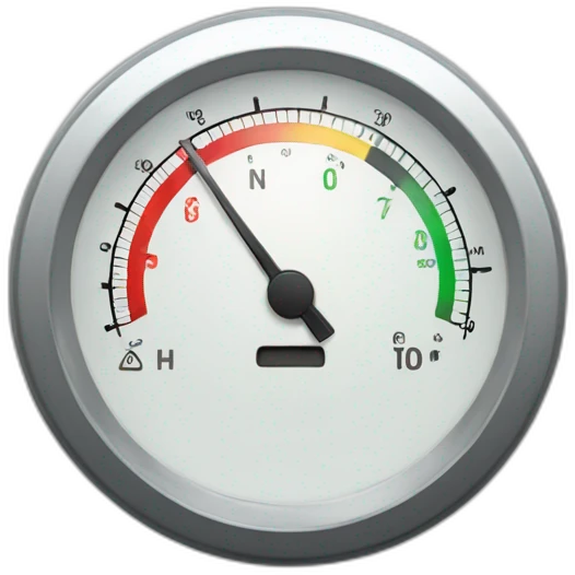 An electrical meter gauge close up emoji