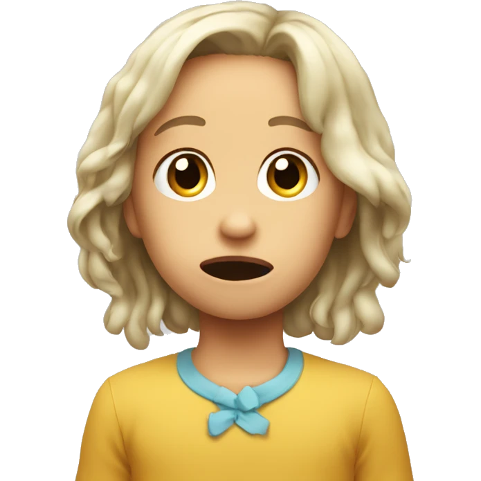 the child doesn't want to eat emoji
