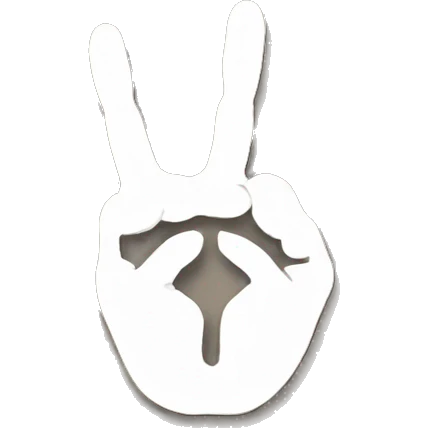 Peace symbol toes emoji
