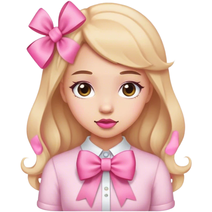 a girl with a pink bow emoji