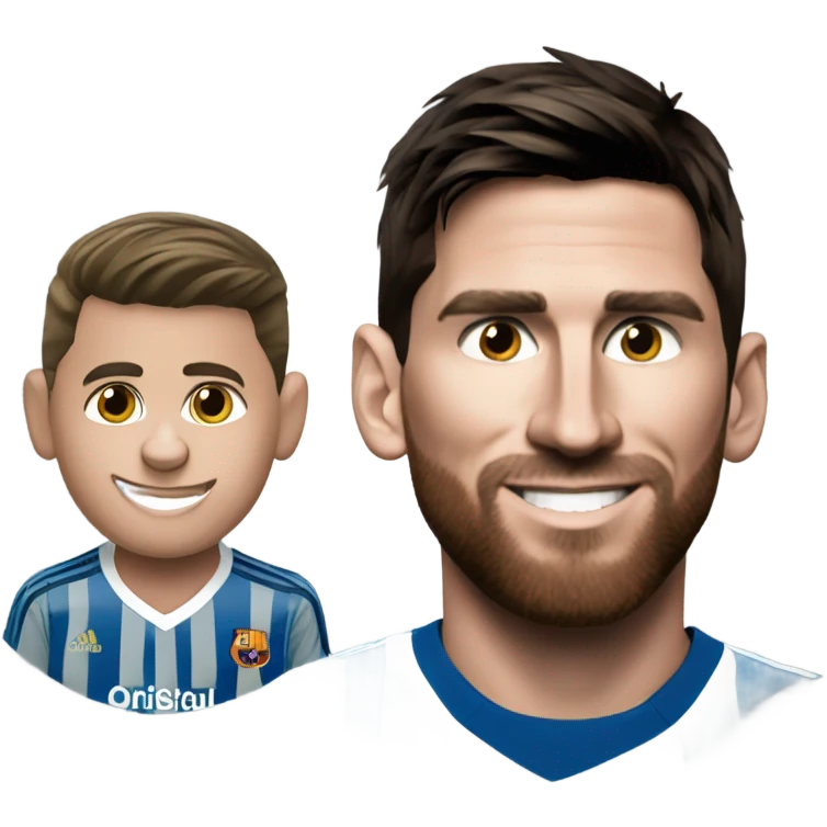 Messi and Cristiano emoji