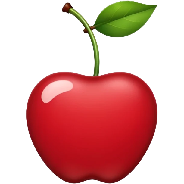 A cherry outline that is black and white emoji