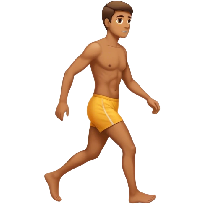 The guy is walking  emoji