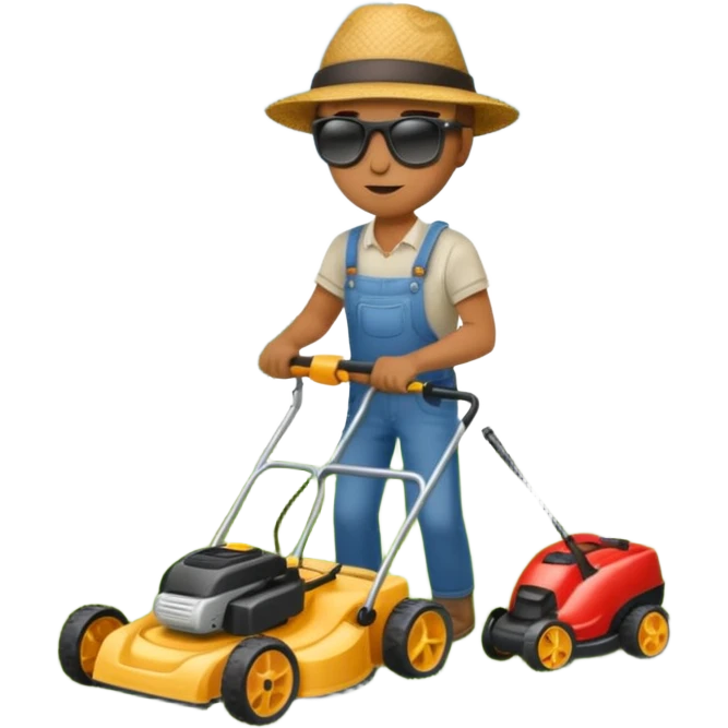 mowing the yard emoji